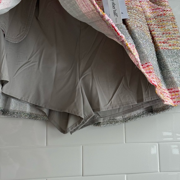Chic Multicolor Tweed Two Piece Skirt Set (Skort) - Picture 12 of 16